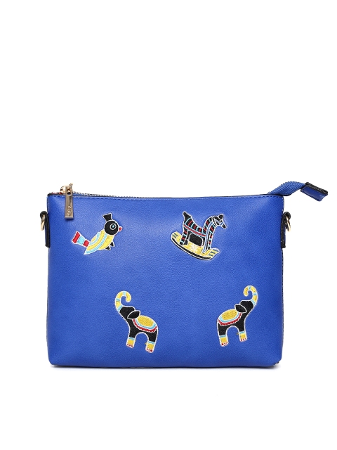 

Global Desi Blue Solid Sling Bag