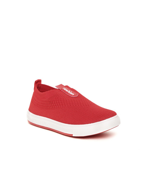 

Kittens Boys Red Woven Design Slip-On Sneakers