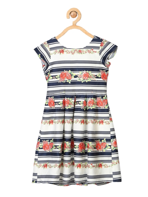 

Allen Solly Junior Girls White Printed A-Line Dress