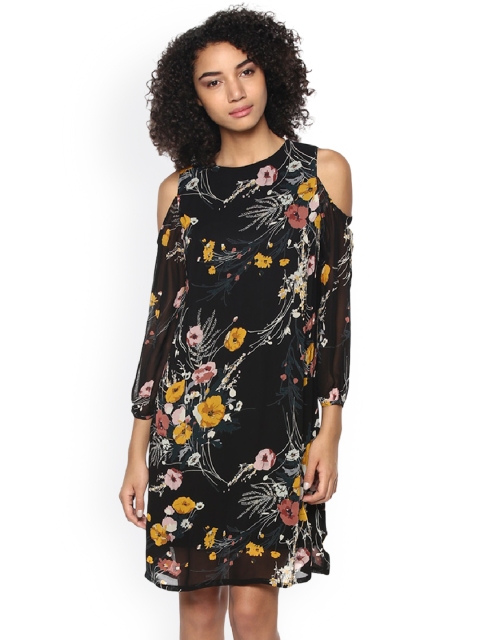 

Harpa Women Black Printed A-Line Dress