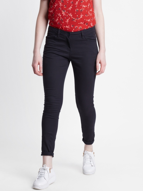 

Honey by Pantaloons Women Black Regular Fit Solid Trousers