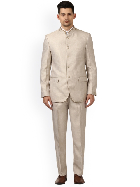 

Raymond Men Solid Beige Suit