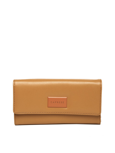 

Caprese Women Orange Solid Three Fold Wallet