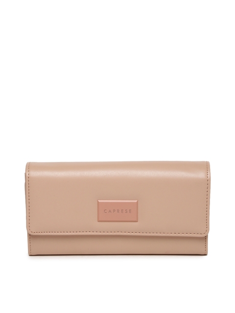 

Caprese Women Pink Solid Three Fold Wallet