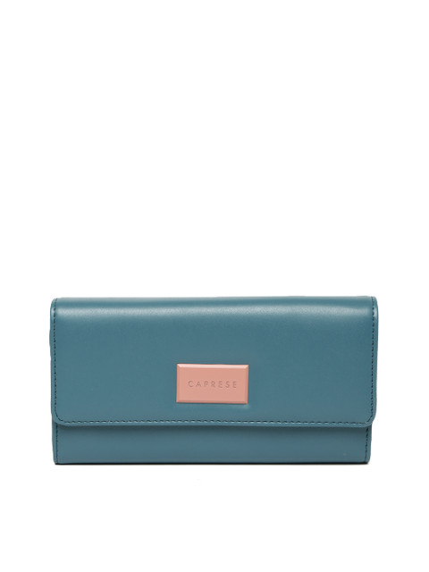 

Caprese Women Blue Solid Zip Around Wallet