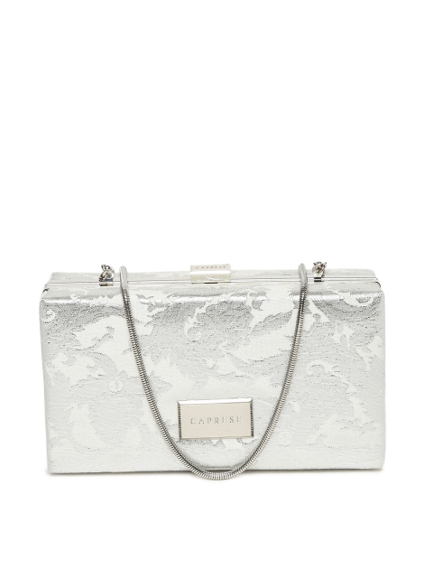 

Caprese Silver-Toned Solid Clutch