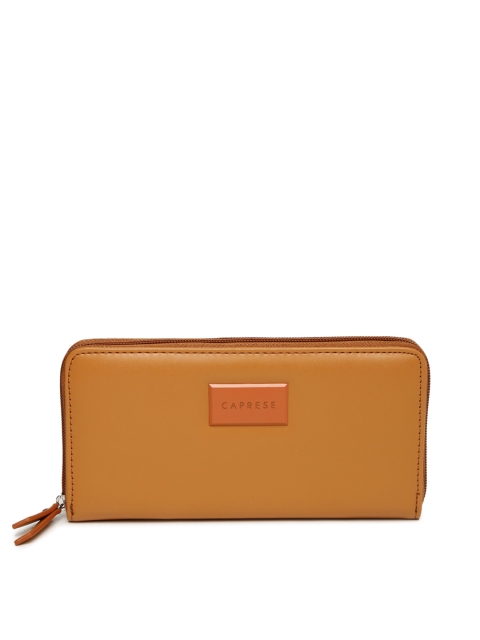 

Caprese Women Orange Solid Zip Around Wallet