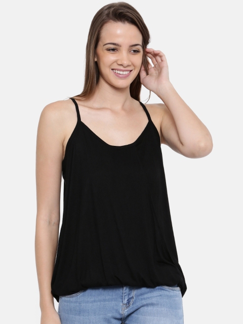

Roadster Women Black Solid Blouson Top