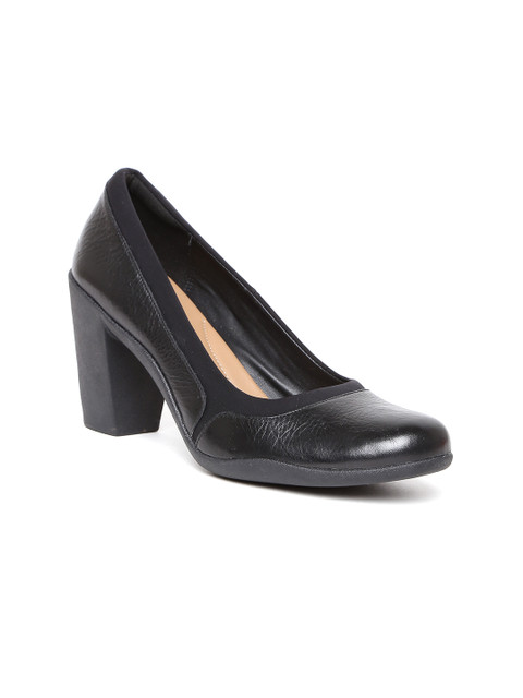 

Clarks Women Black Solid Pumps