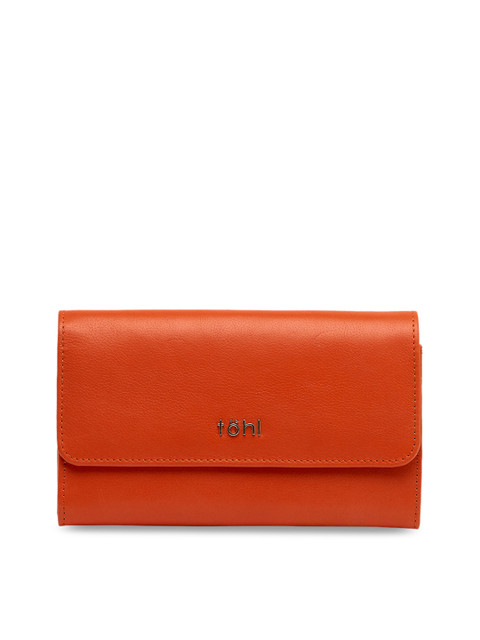 

tohl Women Orange Solid Two Fold Wallet