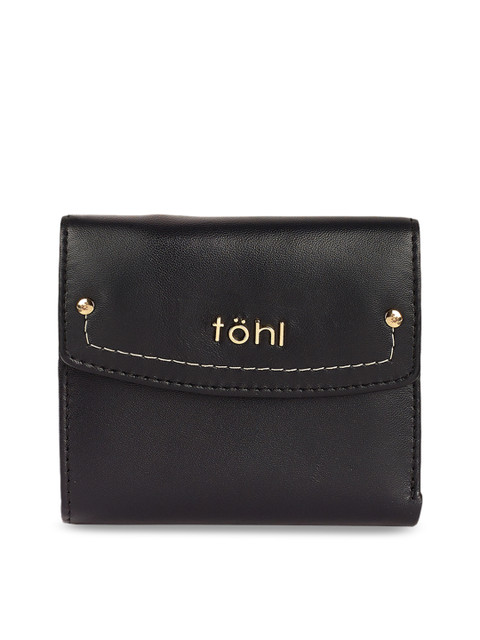 

tohl Women Black Solid Two Fold Wallet