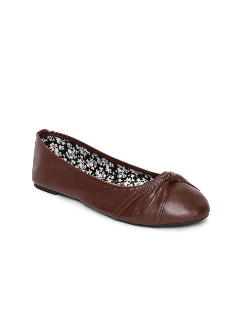 

People Women Brown Solid Ballerinas