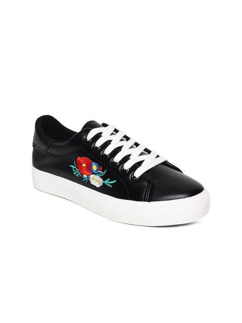 

People Women Black Flatform Sneakers