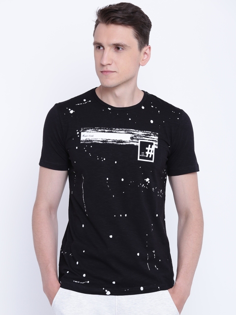 

Monte Carlo Men Black Printed Round Neck T-shirt