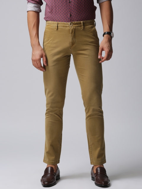 

True Blue Men Brown Regular Fit Solid Chinos