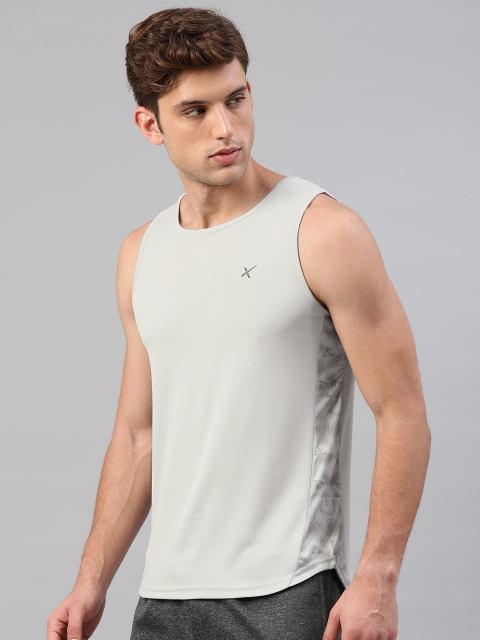 

HRX Active by Hrithik Roshan Men Grey Solid RAPID-DRY Round Neck T-shirt