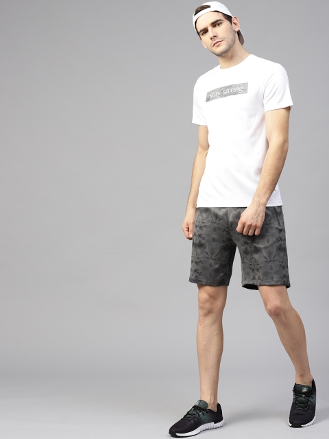 

HRX by Hrithik Roshan Men White Solid Round Neck T-shirt