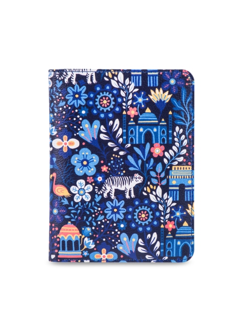 

Chumbak Unisex Blue Printed Passport Holder