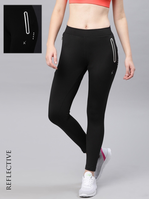 

HRX by Hrithik Roshan Women Black Solid Rapid Dry Reflective Tights