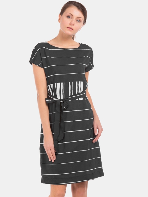 

Arrow Woman Black Striped A-Line Dress