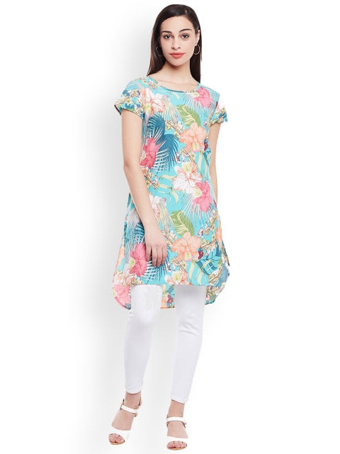 

Ruhaans Teal & Multicoloured Printed Tunic