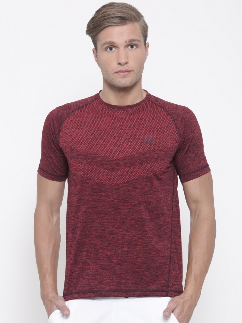 

Proline Active Men Maroon Printed Round Neck T-shirt