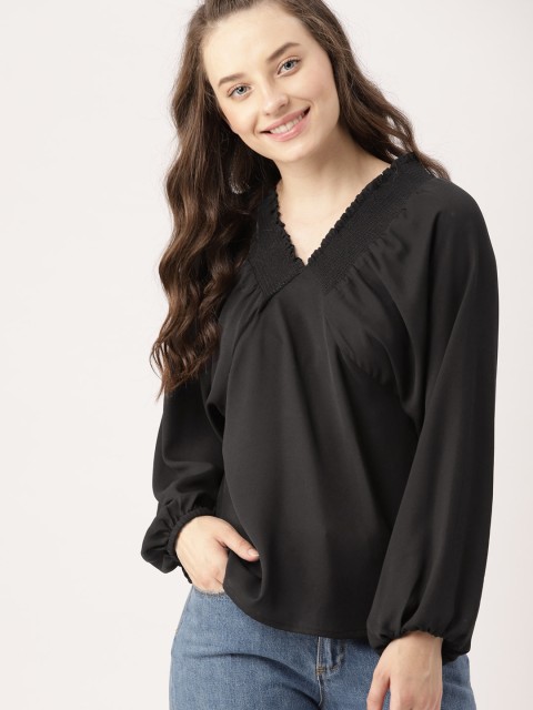 

DressBerry Women Black Solid Top