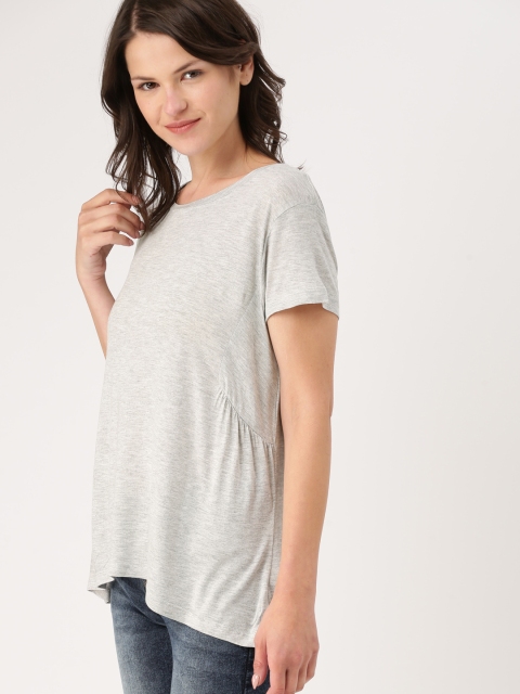 

DressBerry Women Grey Solid Top