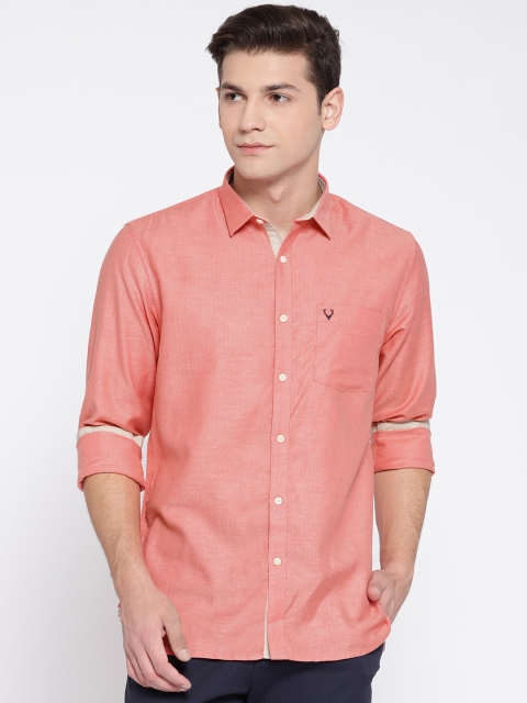 

Allen Solly Men Pink Sport Fit Solid Casual Shirt