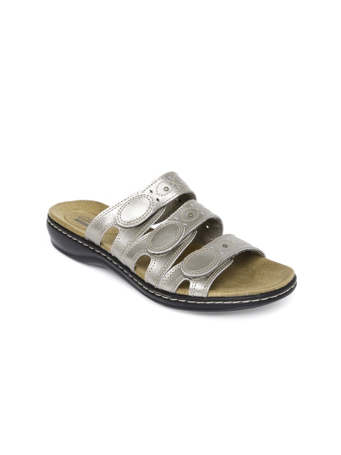 

Clarks Women Silver-Toned Sandals