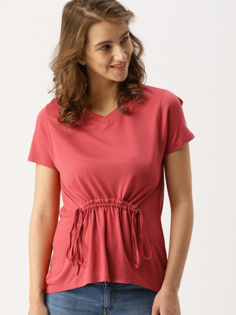 

DressBerry Women Red Solid Top