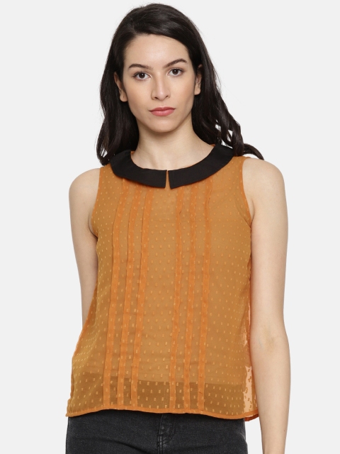 

DressBerry Women Mustard Solid Top