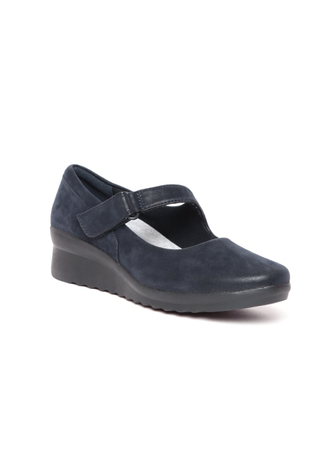 

Clarks Women Navy Blue Solid Mary Janes