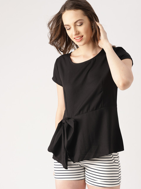 

DressBerry Women Black Solid Top