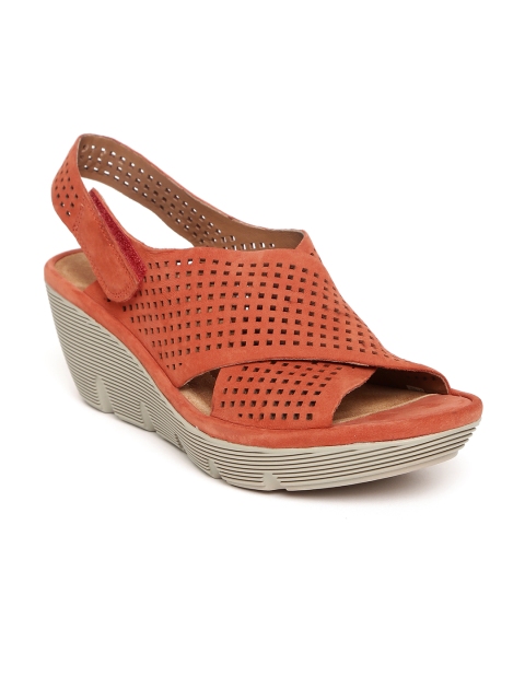 

Clarks Women Orange Solid Sandals