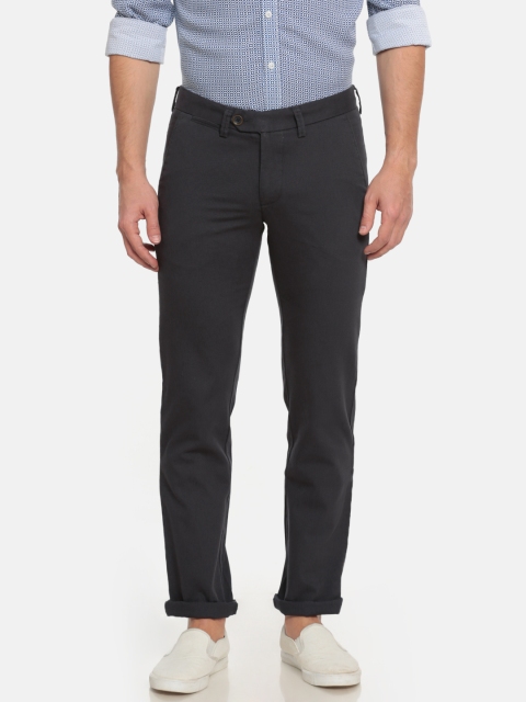 

Allen Solly Men Blue Smart Slim Fit Self Design Formal Trousers