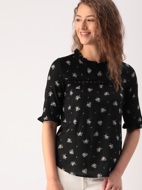 

DressBerry Women Black Printed Top