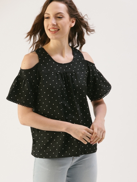 

DressBerry Women Black Printed Top