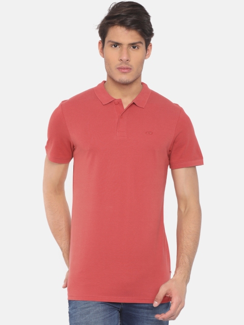 

Jack & Jones Men Red Solid Polo Collar T-shirt