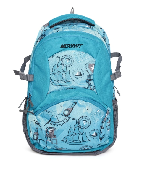 

Wildcraft Unisex Sky Blue Printed Backpack