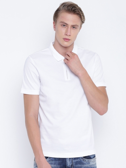 

Jack & Jones Men White Solid Polo Collar T-shirt