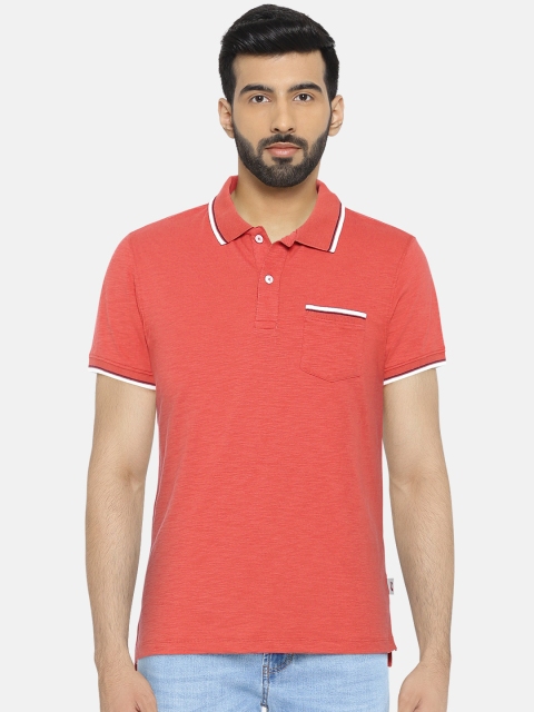 

Jack & Jones Men Red Solid Polo Collar T-shirt