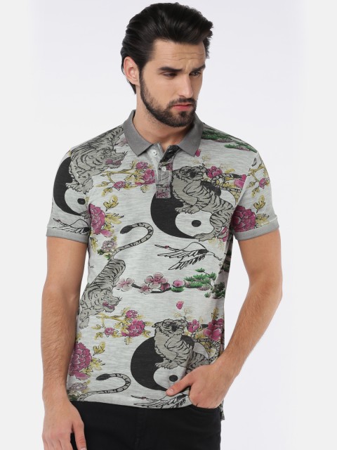 

Jack & Jones Men Grey Printed T-shirt