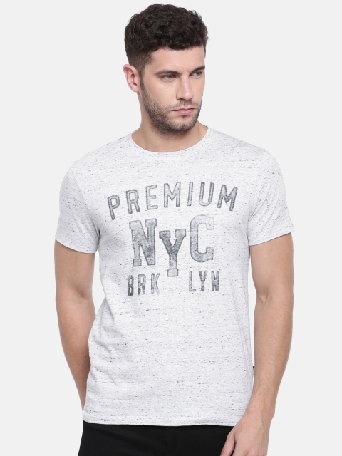

Jack & Jones Men Grey Printed Round Neck T-shirt