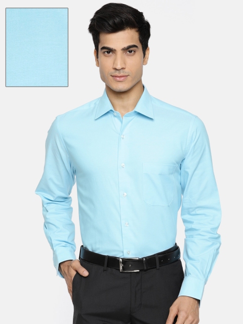

Arrow Men Blue Classic Regular Fit Self Design Formal Shirt
