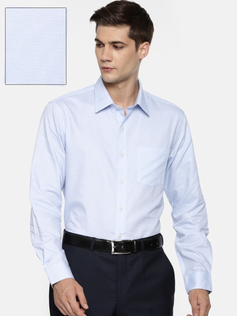 

Arrow Men Blue & White Classic Slim Fit Checked Formal Shirt