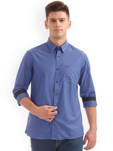 

Arrow Sport Men Blue Classic Slim Fit Self Design Casual Shirt