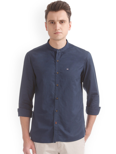 

Arrow Sport Men Navy Blue Classic Slim Fit Solid Casual Shirt
