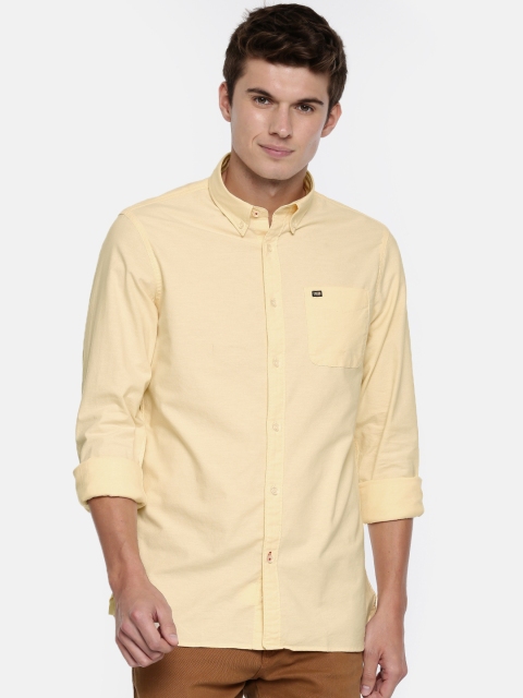 

Arrow Sport Men Yellow Classic Slim Fit Solid Casual Shirt