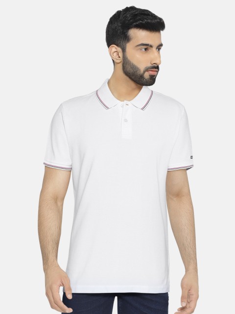 

Arrow Sport Men White Solid Polo Collar T-shirt